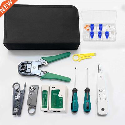 14 Pcs/Set LAN Tester RJ45 Crimping Pliers Portable Network