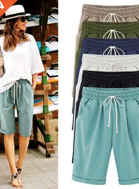Summer Women casual pants five-cent thin pants plus size