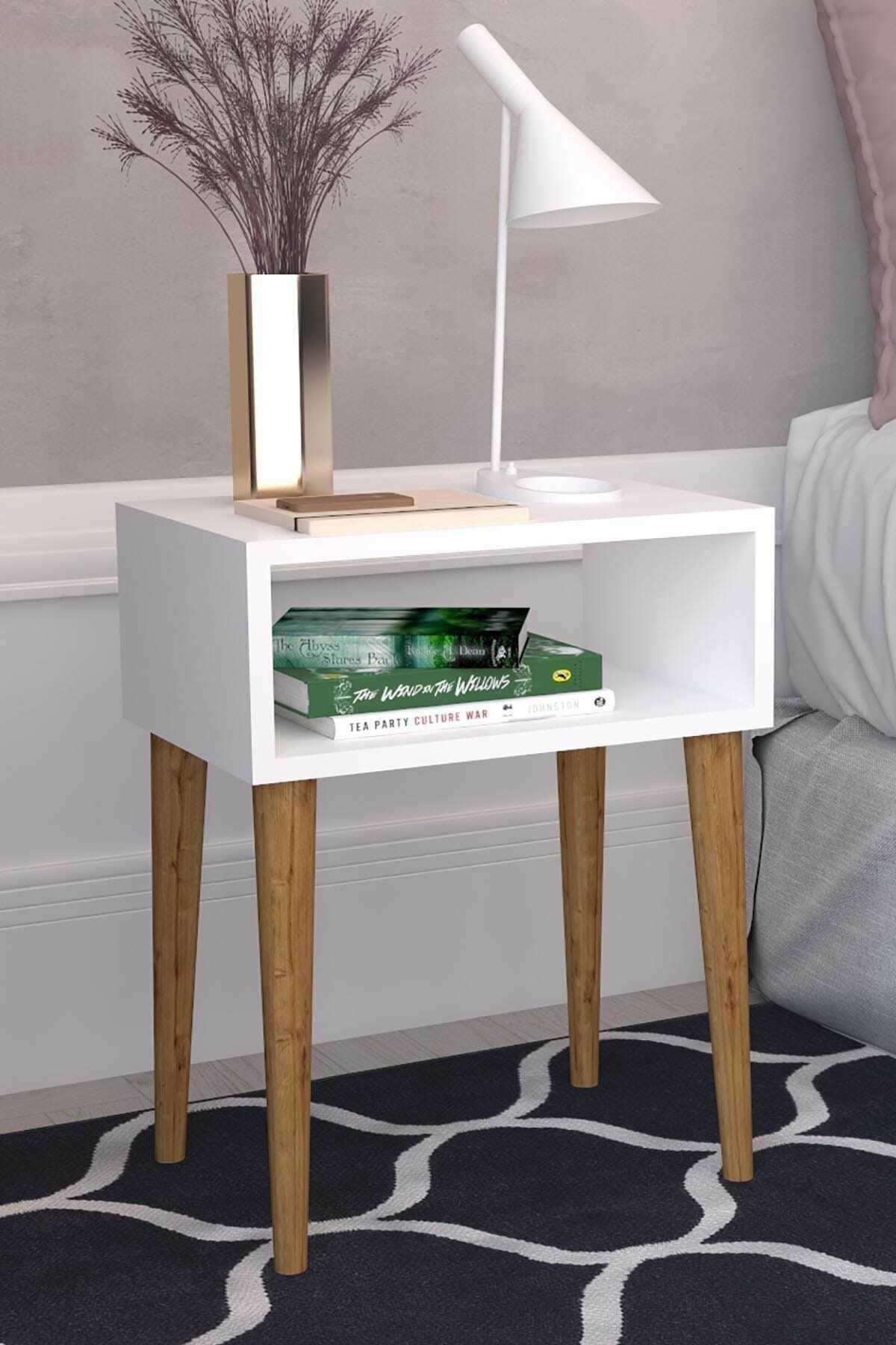Furniture Retro Bedside Nightstand, Simple modern bedside ta