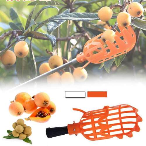 1 Pc 20*9cm Orange Plastic Fruits Picking Tool Without Pole