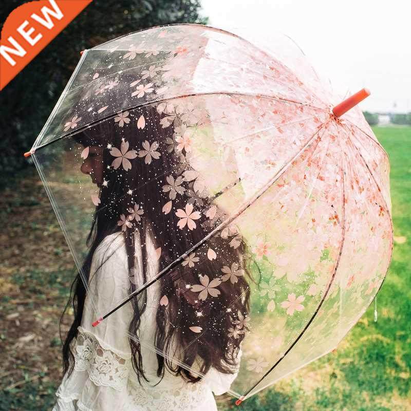 Sakura Umbrellas Transparent Bird Cage Umbrella Cartoon Buil