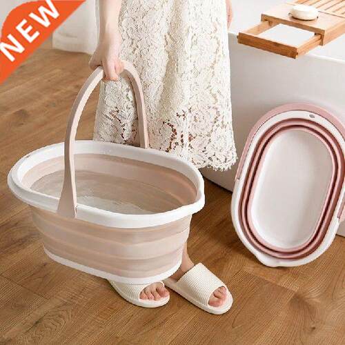Folding Bucket Camping Wash Bucket With Handle Collapsible