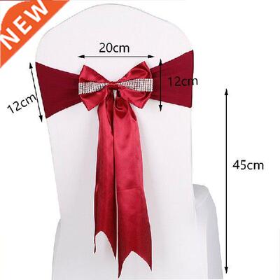 10/20/30PCS Chair Decoration Sashes Bow Knot Chair Backs