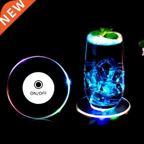 Led Acrylic Crystal Ultra-ThinLight Coaster Cocktail