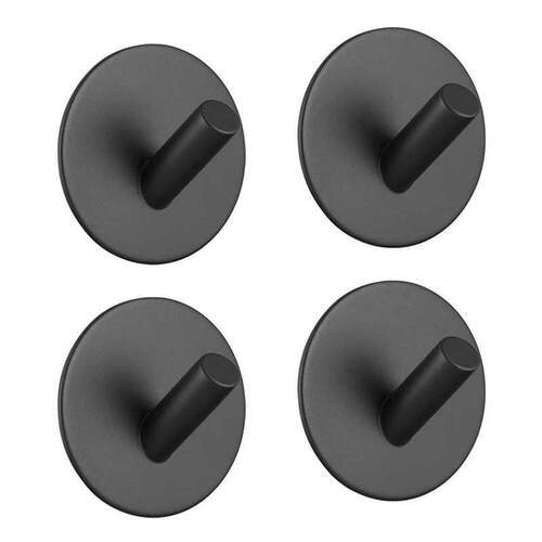 Sticky hook, self-adhesive black wall-mounted hook for key r