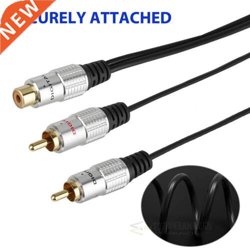 2 RCA Male to 1 Female-Y Splitter Adapter Cable/Lead-Subwoof