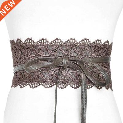 Women Cummerbunds Fashion Wide Lace Tie-up Female Waistband