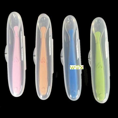 Baby Spoon with Storage Box Food Grade Silicone Baby Tablewa