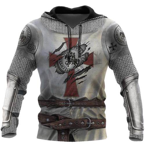 Classic 3D Printed Medieval clothes Men hoodies Knights Temp