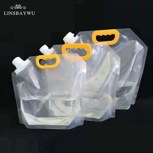 1PC 1.5/2.5/5L Clear Drinking Bags Drinks Flasks Liquor Bag