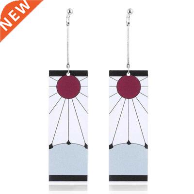 Anime Acrylic Drop Earrings Demon Slayer Kimetsu no Yaiba Bl