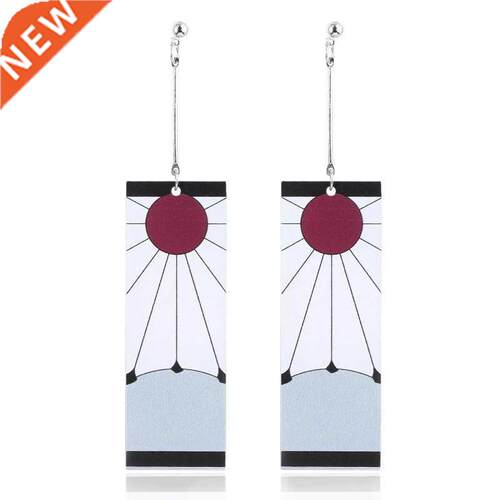 Anime Acrylic Drop Earrings Demon Slayer Kimetsu no Yaiba Bl