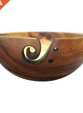 Wooden Yarn Bowl Hand Made with Wood for Knitting and Croche