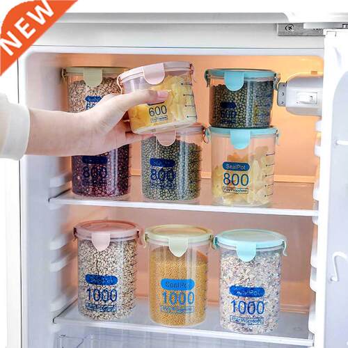 Three Colors 600-1000 ml Kitchen Storage Box Sealing Food