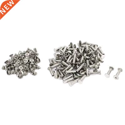 100 set Scrapbook Nickel Plated 5mmx18mm Binding Screw Post