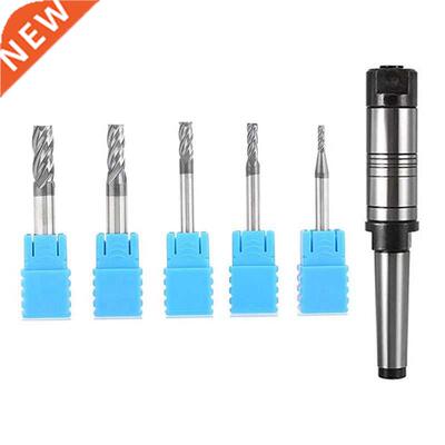 5 Pcs 4-Flute Milling CNC Rotary Burrs Set & 1 Pcs 22mm