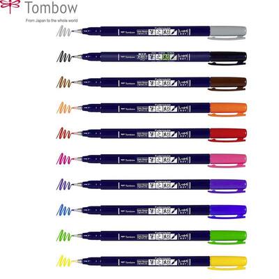 Tombow Fudenosuke Colour Brush Calligraphy Pens Hand Letter