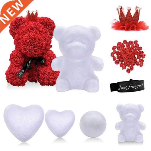 1Pc Polystyrene Styrofoam Foam Ball Rose Bear Rabbit Heart C