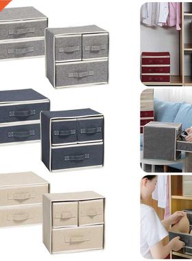 Linen Clothes Organizer With 3 Drawers Dividers Collapsible