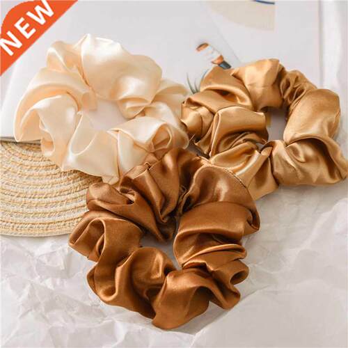 1PC Satin Silk Solid Color Scrunchies Elastic Hair Bands 201