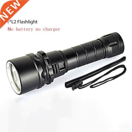 Super bright XHP70 Diving Flashlight IPX8 highest waterproof