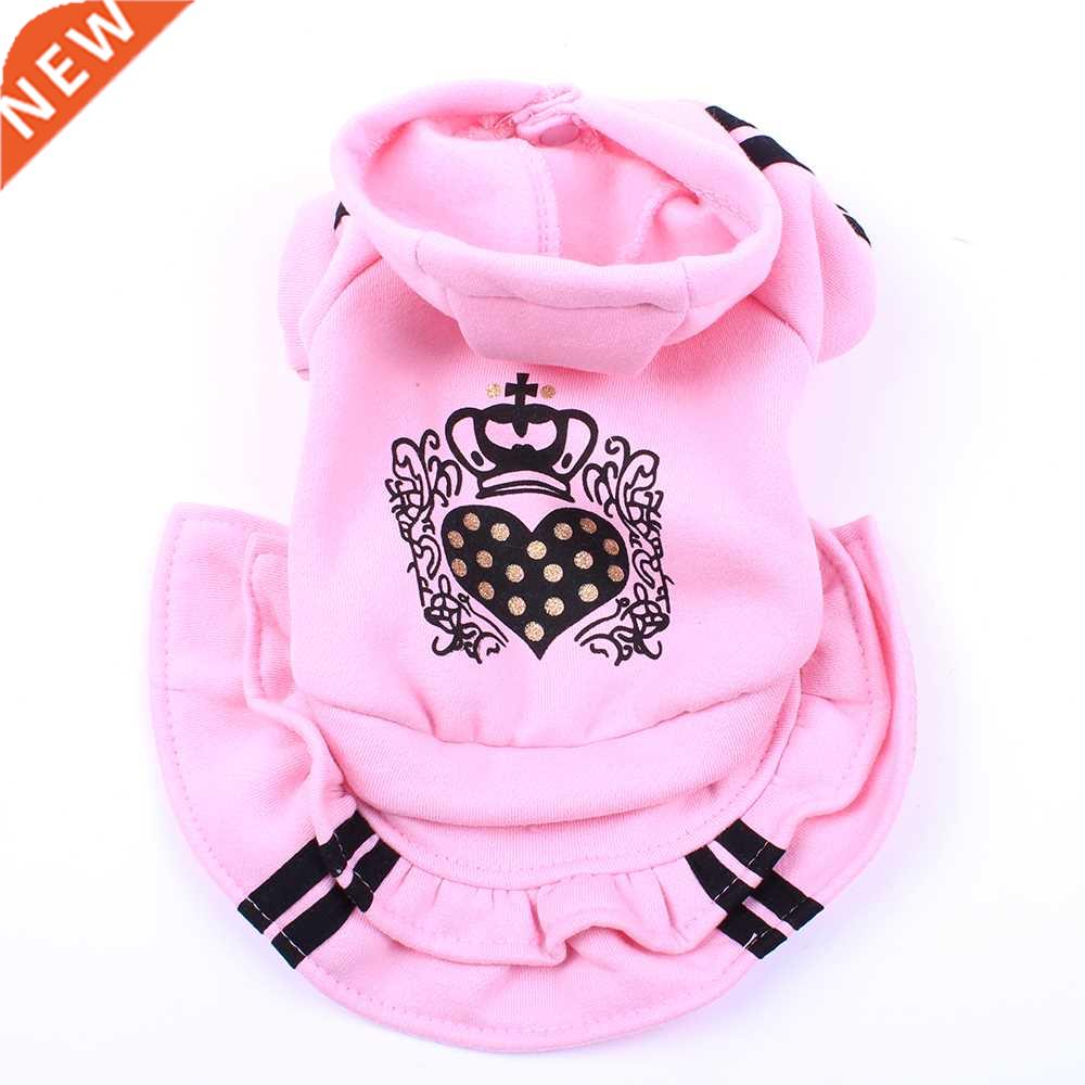 Dog Cat Princess Hoodie Dress Heart Love Design Pet Puppy C