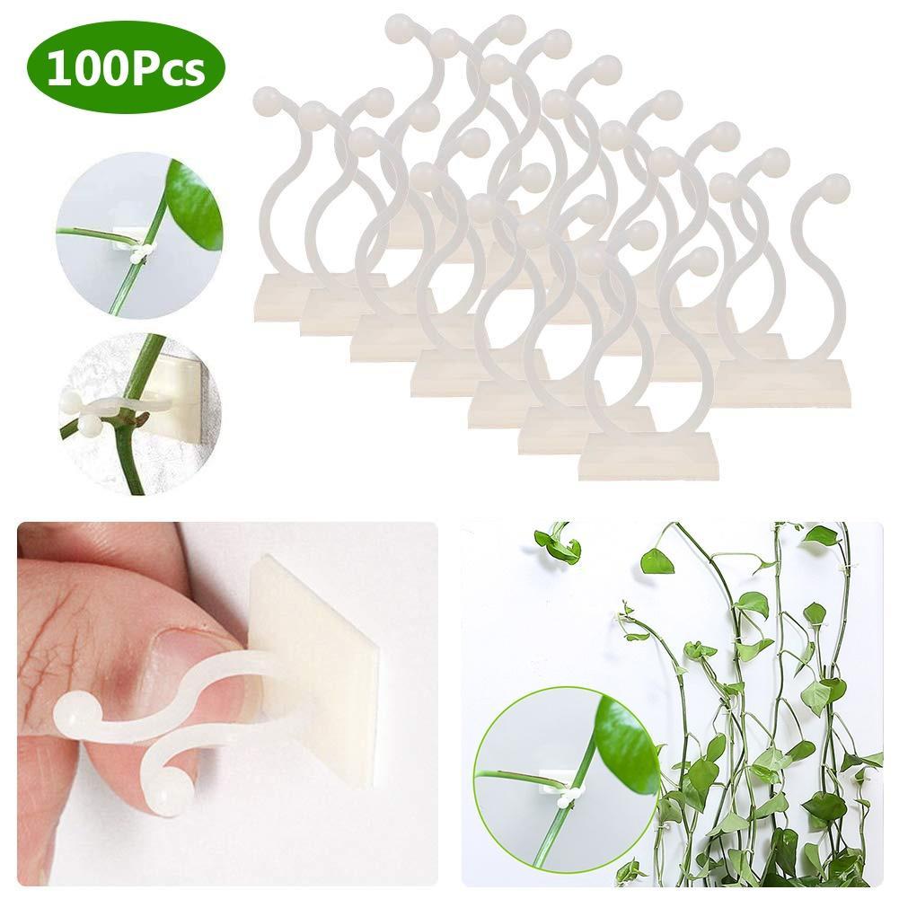 100Pcs Self-Aesive Plant Climbing Wall Fixture Clips Home