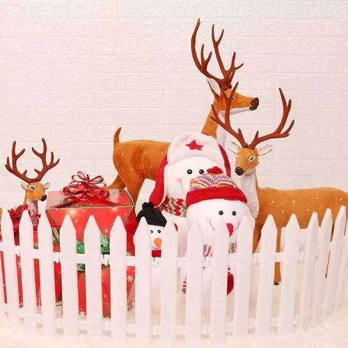 Christmas decorations Christmas elk snowman fence decoration