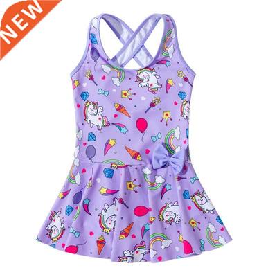 Cute Swimwear Girls Unicorn One Piece Swimsuit for kids Baby