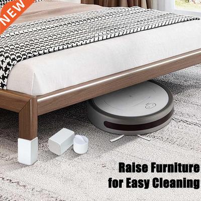 4PCS Square Carbon Steel Furniture Heightening Foot Pad Wea