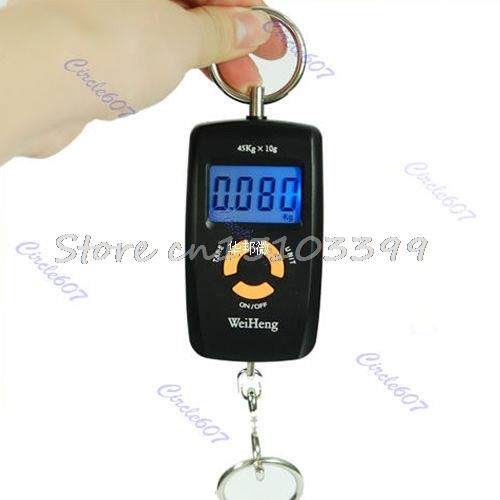 45Kg/10g Pocket Digital Scale Luggage Hanging Fishing Balanc