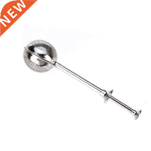 Tea Strainer Infuser Push Style Stainless Steel Ball Shape