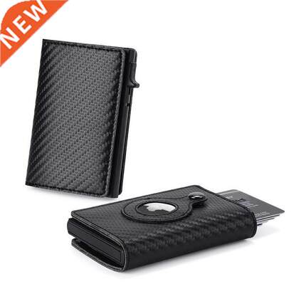 Top Carbon Fiber For Apple Airtag Wallet Men Business ID Cre
