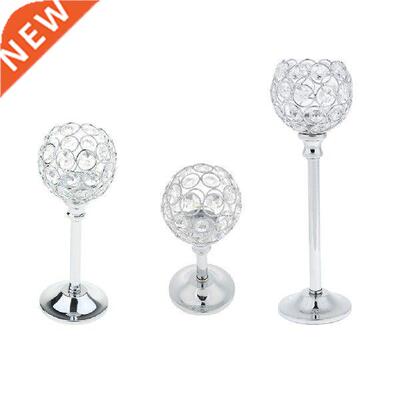 3 Size Silver Wedding Party Crystal Candelabra Candleholder