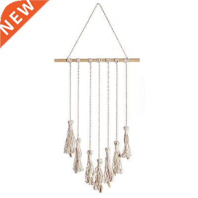 rame Wall Hanging Woven Tapestry Boho Tassels Wall Art