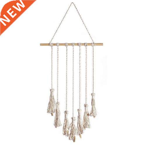 rame Wall Hanging Woven Tapestry Boho Tassels Wall Art