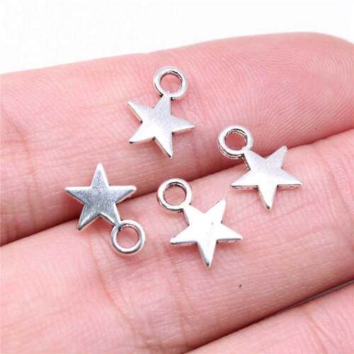 WYSIWYG 40pcs Charms 11x8mm Star Charms For Jewelry Making D