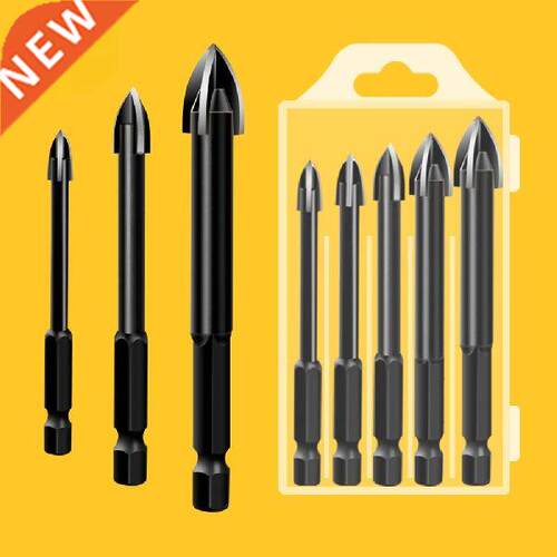 5pcs Triangle Bit Hexagonal Shank Cross Reaming Drill