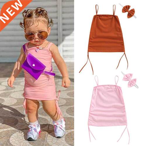 FOCUSNORM  Colors Summer Fashion Baby Girls Dress 2pcs Soli