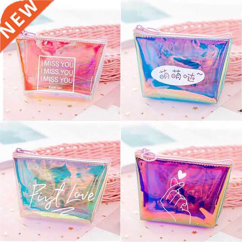 Coin Wallet Womens Kids Coin Purse Laser Small Transparent