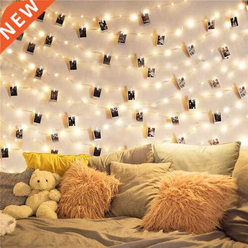 Photo Clp Strng Lghts LED USB Outdoor Battery Operated Ga