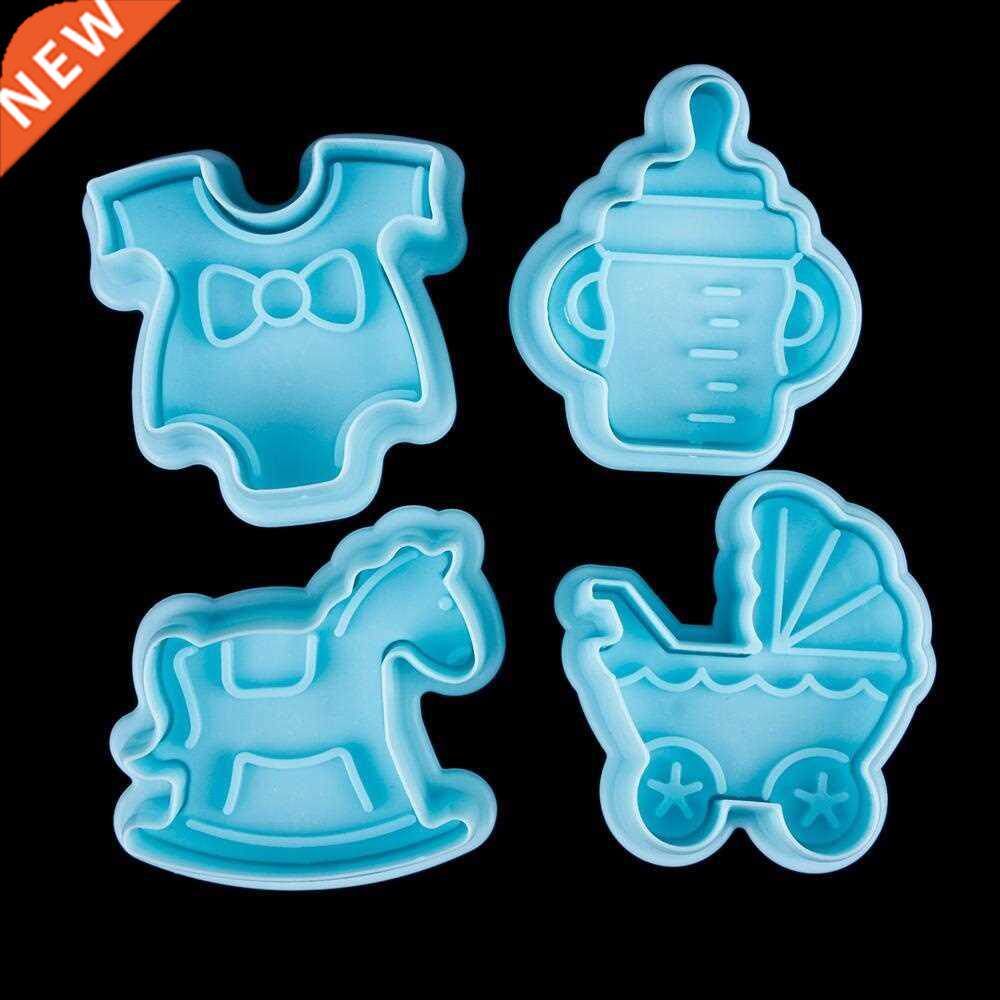 4Pcs/set Cookie Cutter Cake Cartoon Baby Toy Decor Sugar Pas