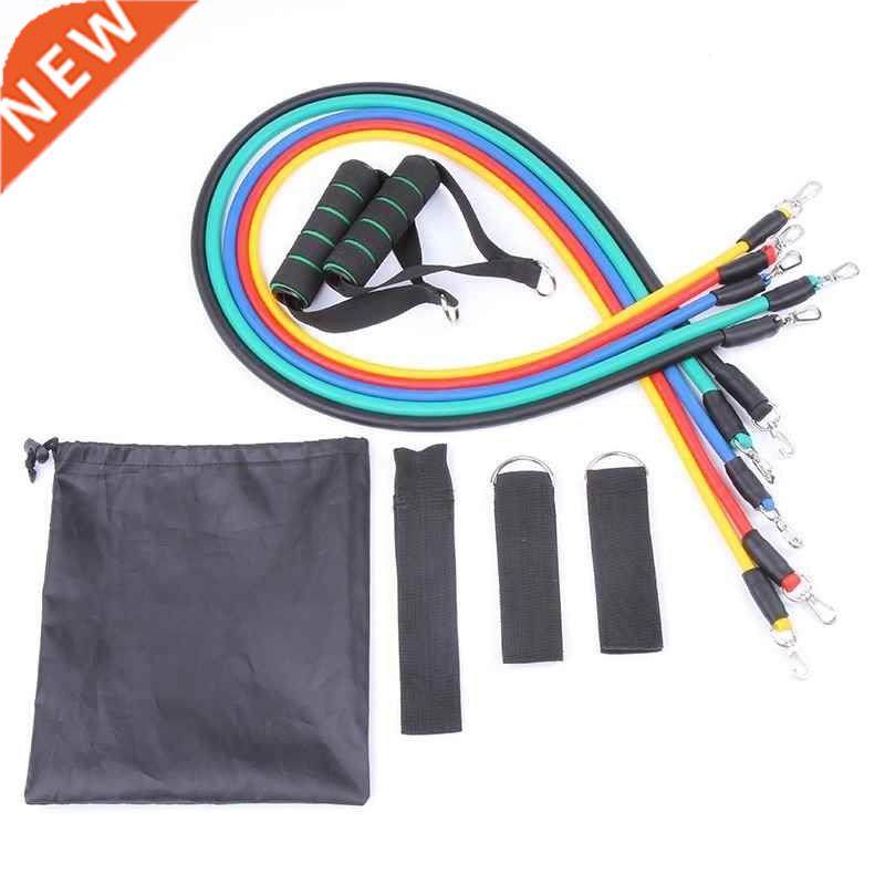 11Pcs Resistance Bands Set Yoga Exercise Fitness Band Rubb