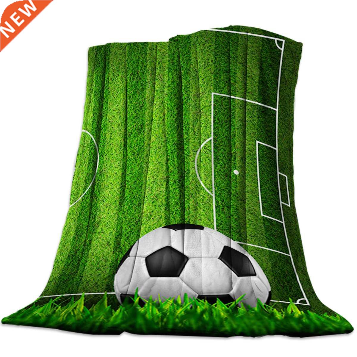 Flannel Blanket for Bed Soccer Football Game Gymnasium