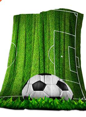 Flannel Blanket for Bed Soccer Football Game Gymnasium