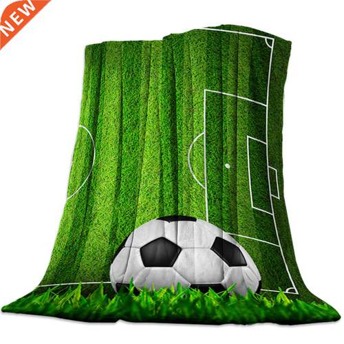 Flannel Blanket for Bed Soccer Football Game Gymnasium