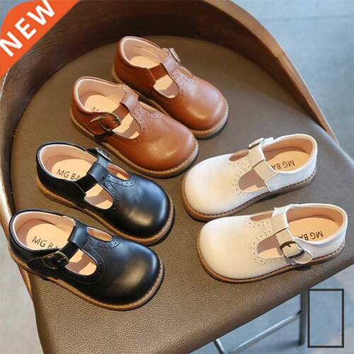 Kids T Strap Shoes Fretwork Platform Girls Princess Shoes Bu