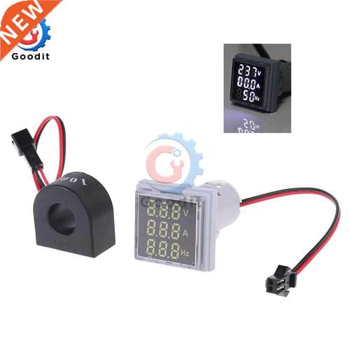 3 in 1 Digital Voltmeter Ammeter HZ Hertz Frequency Meter AC