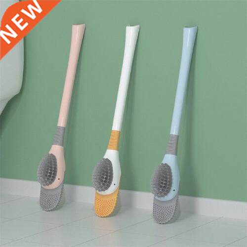 Toilet Brush with Holder Handheld Bathroom Basin Long
