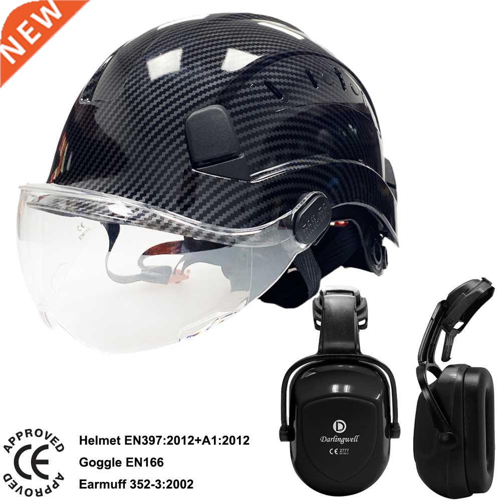 CE Safety Helmet Goggles Earmuff Construction Hard Hat High